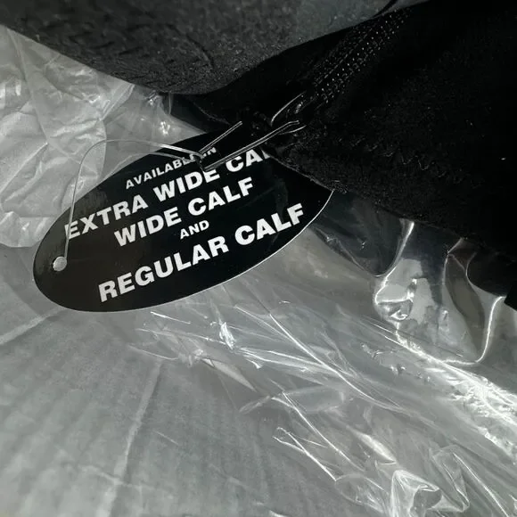 STYLE & CO Wide-Calf Knee-High Suede Dress Boots In Black Size 11M NWOB - Picture 10 of 12